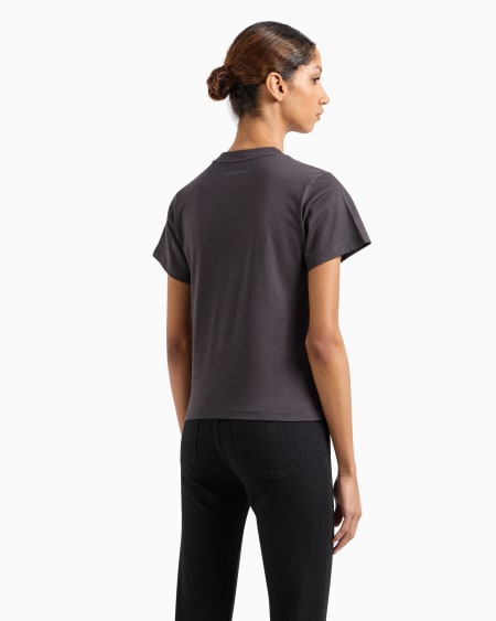 Armani Camiseta De Punto Orgánico Con Estampado De Logotipo ASV