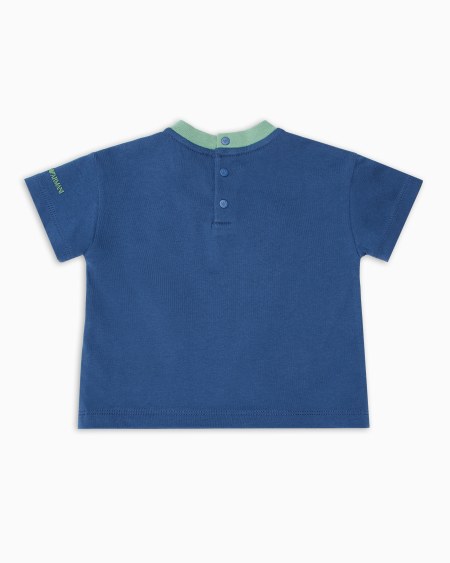 Armani Camiseta De Punto Orgánico Con Estampado Manga Bear Crew ASV