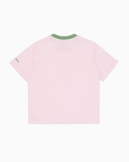 Armani Camiseta De Punto Orgánico Con Estampado Manga Bear Crew ASV