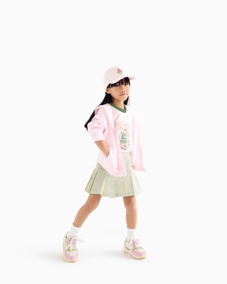 Armani Camiseta De Punto Orgánico Con Estampado Manga Bear Crew ASV