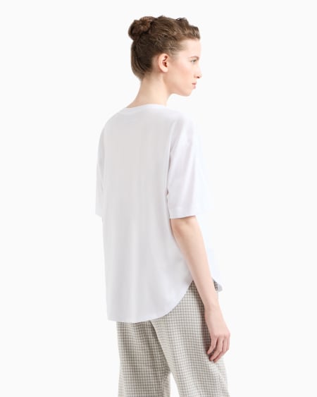 Armani Camiseta De Punto Supima Con Logotipo Bordado Icon