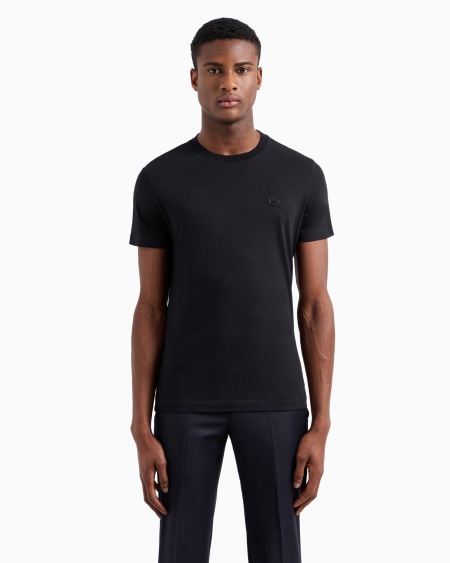 Armani Camiseta De Punto Supima Con Microparche De Logotipo