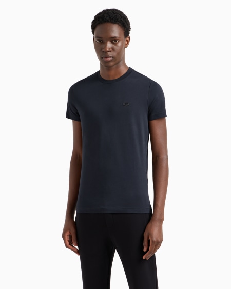 Armani Camiseta De Punto Supima Con Microparche De Logotipo