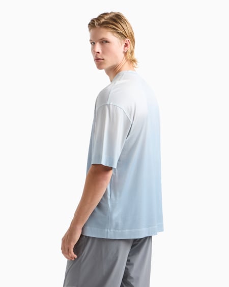 Armani Camiseta Degradada De Corte Ancho En Punto De Mezcla De Lyocell ASV