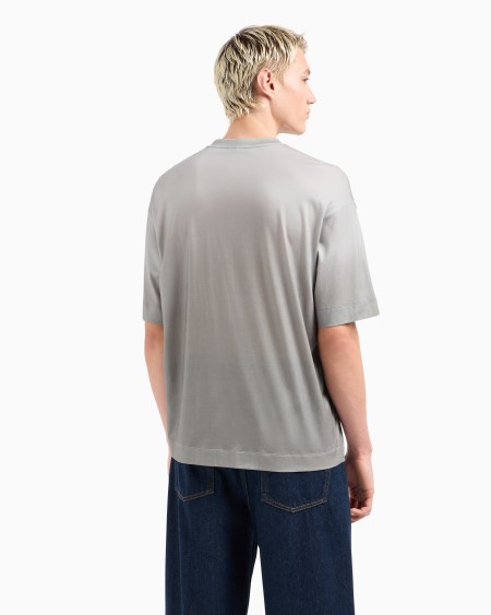 Armani Camiseta Degradada De Corte Ancho En Punto De Mezcla De Lyocell ASV