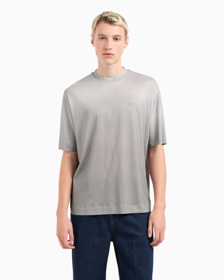 Armani Camiseta Degradada De Corte Ancho En Punto De Mezcla De Lyocell ASV
