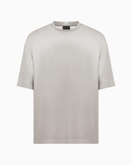 Armani Camiseta degradada de corte ancho en punto de mezcla de lyocell ASV