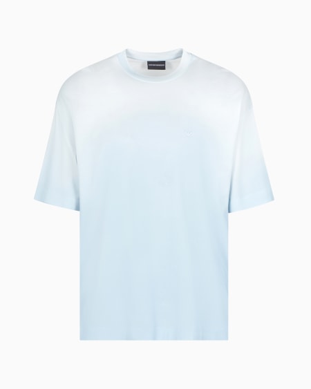 Armani Camiseta degradada de corte ancho en punto de mezcla de lyocell ASV
