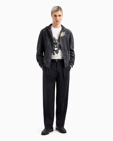 Armani Camiseta En Punto De Mezcla De Lyocell Con Estampado Y Bordado Floral ASV