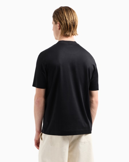 Armani Camiseta En Punto De Mezcla De Lyocell Con Estampado Abstracto ASV