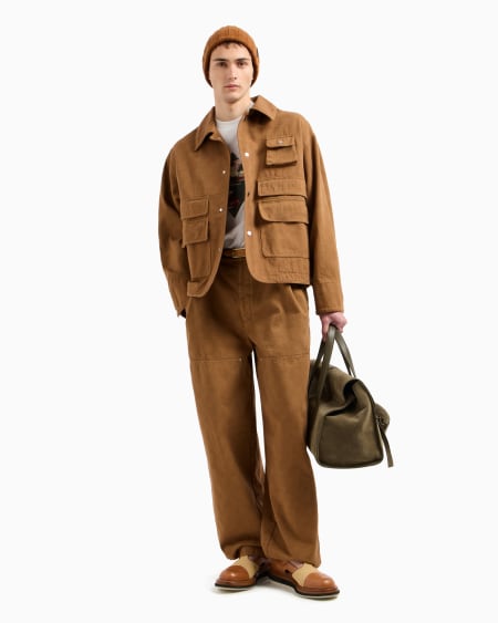 Armani Camiseta En Punto De Mezcla De Lyocell Con Estampado Abstracto ASV