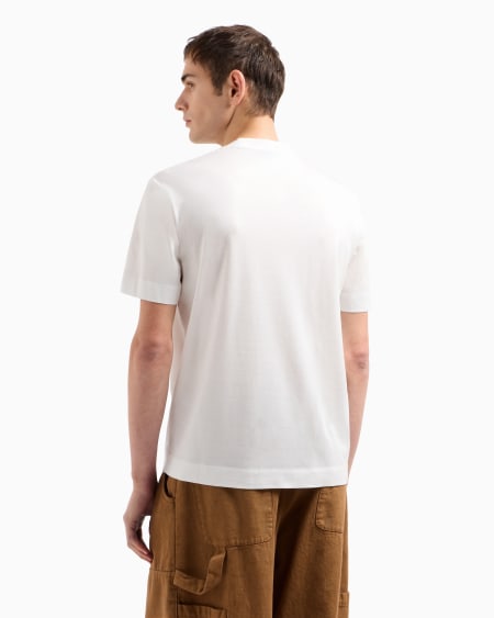 Armani Camiseta En Punto De Mezcla De Lyocell Con Estampado Abstracto ASV
