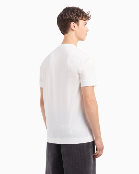 Armani Camiseta En Punto De Mezcla De Lyocell Con Maxilogotipo EA