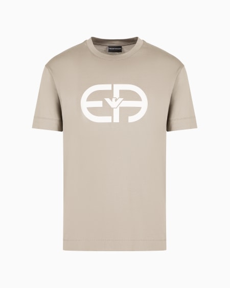 Armani Camiseta en punto de mezcla de lyocell con maxilogotipo EA