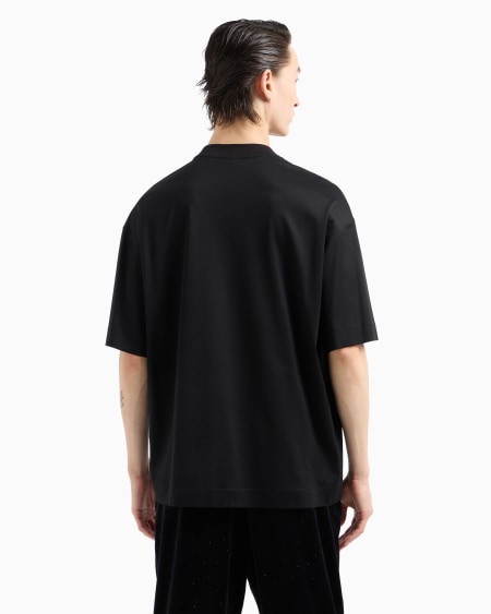 Armani Camiseta Holgada En Punto De Mezcla De Lyocell Con Parche Y Strass Clubwear