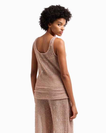 Armani Camiseta Sin Mangas Playera De Lúrex Jaspeado