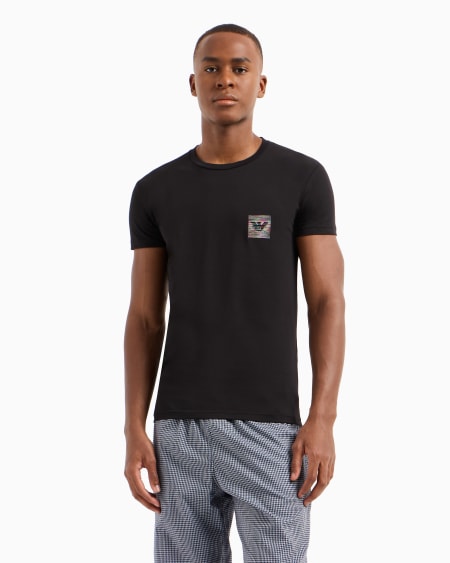 Armani Camiseta Slim Fit De Estar Por Casa Con Logotipo De Arcoíris