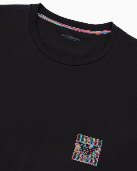 Armani Camiseta Slim Fit De Estar Por Casa Con Logotipo De Arcoíris