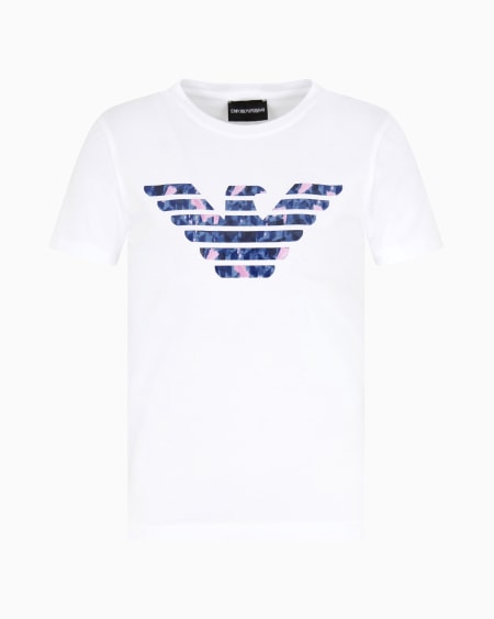 Armani Camiseta slim fit de punto elástico con maximotivo de águila