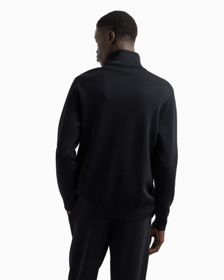 Armani Cárdigan Con Cremallera Completa De Punto Liso