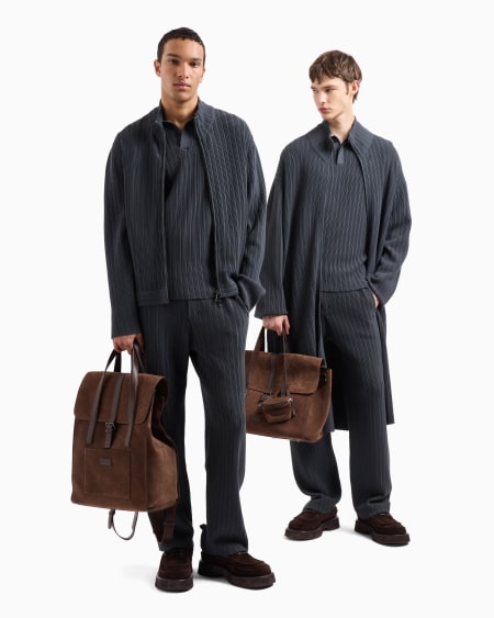 Armani Cárdigan Con Cremallera Completa De Punto Ottoman Vertical De Viscosa Icon