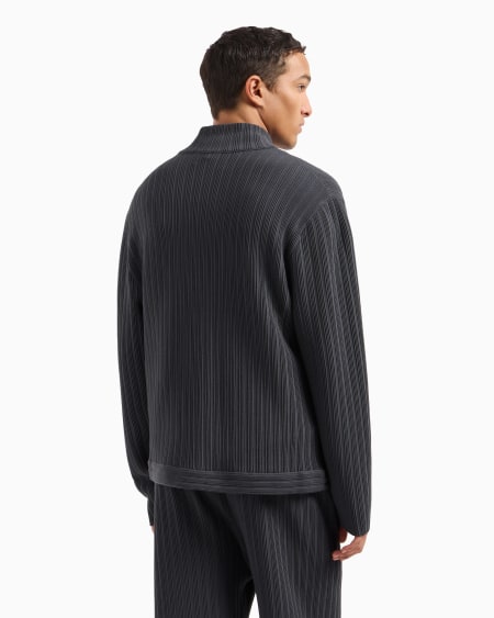 Armani Cárdigan Con Cremallera Completa De Punto Ottoman Vertical De Viscosa Icon