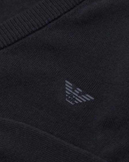 Armani Cárdigan Con Escote De Pico En Mezcla De Lana