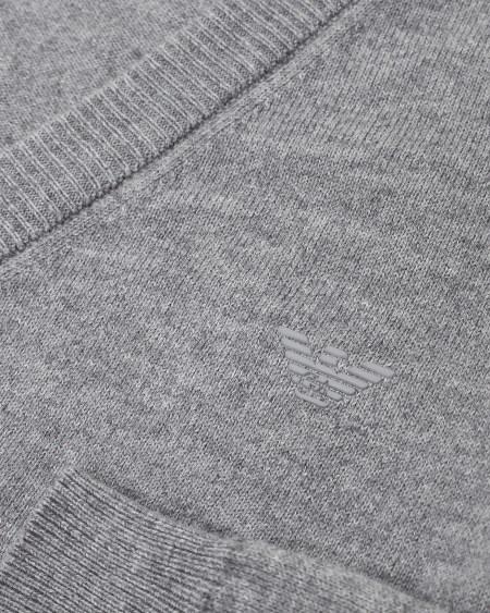 Armani Cárdigan Con Escote De Pico En Mezcla De Lana