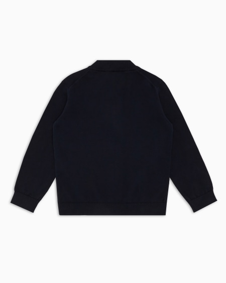 Armani Cárdigan De Cremallera Completa De Punto Maíz De Algodón