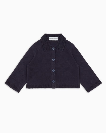 Armani Cárdigan de punto jacquard con motivo integral de águila