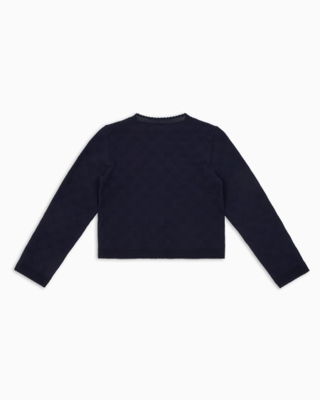 Armani Cárdigan De Punto Jacquard Con Motivo Integral De águila