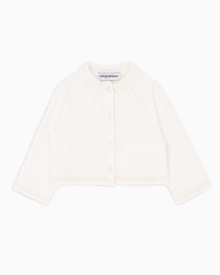 Armani Cárdigan de punto jacquard con motivo integral de águila