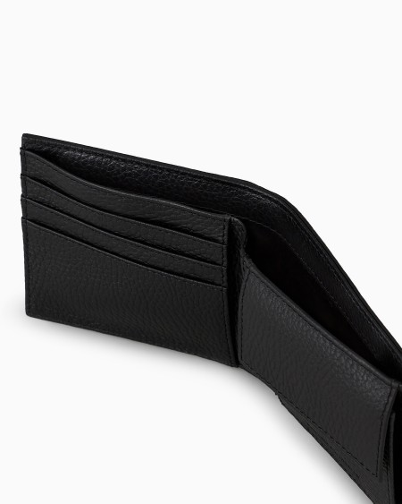 Armani Cartera Con Bolsillo Monedero De Piel Abatanada