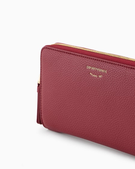 Armani Cartera MyEA Con Cremallera Perimetral Y Estampado De Ciervo