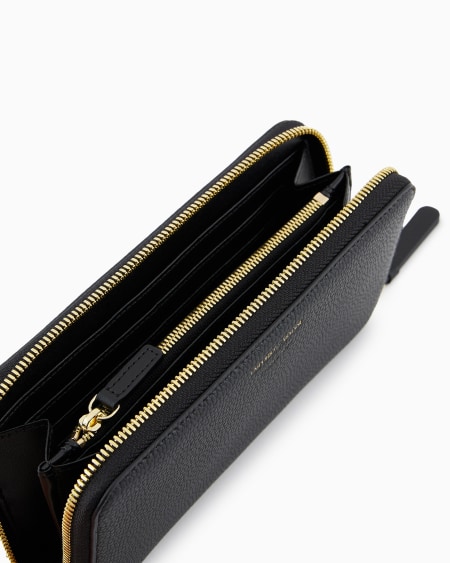 Armani Cartera MyEA Con Cremallera Perimetral Y Estampado De Ciervo