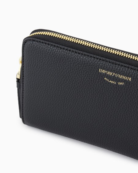 Armani Cartera MyEA Con Cremallera Perimetral Y Estampado De Ciervo