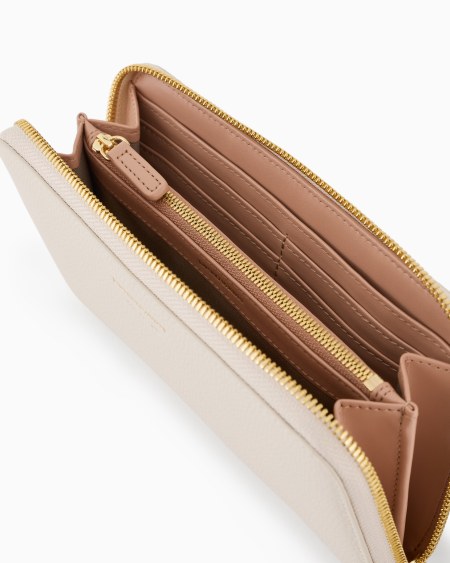 Armani Cartera MyEA Con Cremallera Perimetral Y Estampado De Ciervo