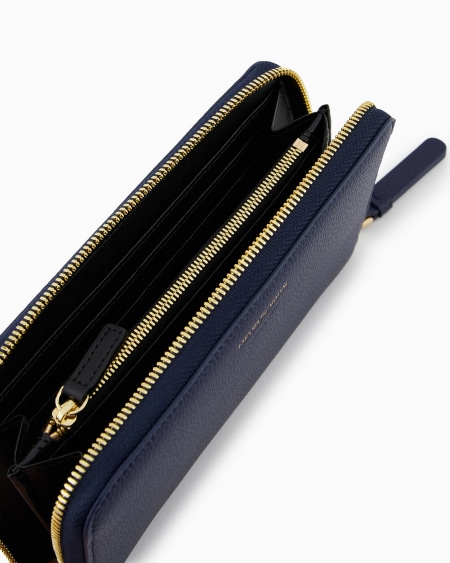 Armani Cartera MyEA Con Cremallera Perimetral Y Estampado De Ciervo