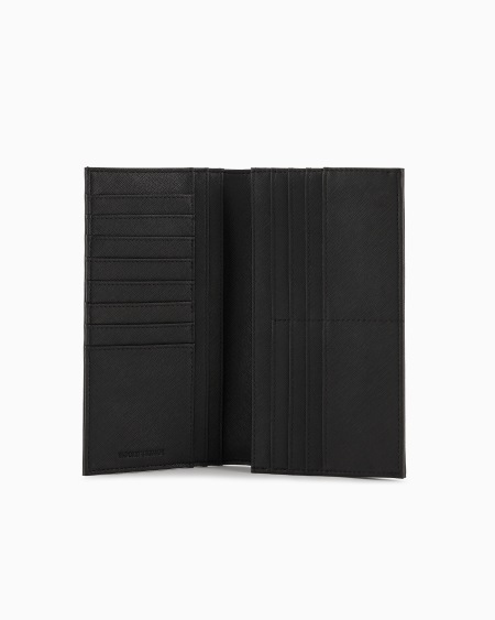 Armani Cartera Para Yenes De Piel Saffiano Regenerada Con Placa De águila ASV