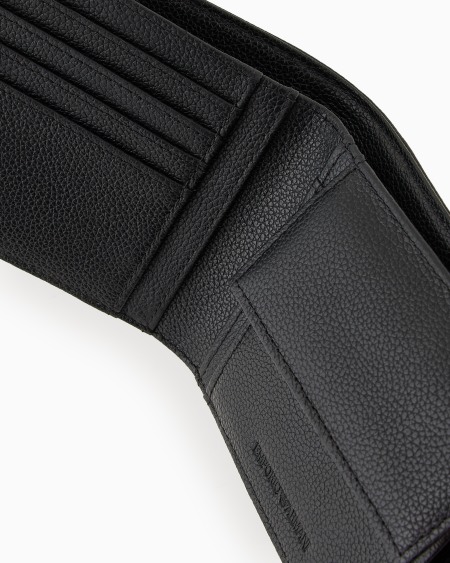 Armani Cartera Plegable Con Bolsillo Exterior De Piel Abatanada