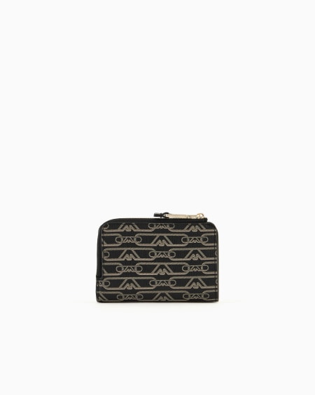 Armani Cartera Plegable Con Estampado Integral De Monograma