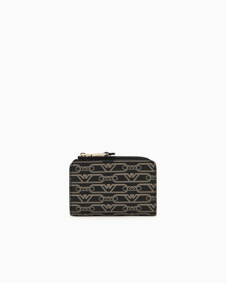 Armani Cartera Plegable Con Estampado Integral De Monograma