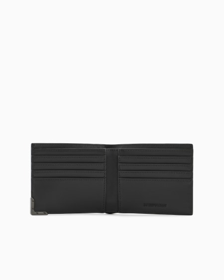 Armani Cartera Plegable De Piel Con Motivo En Relieve Integral