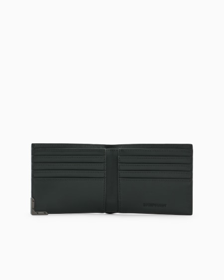 Armani Cartera Plegable De Piel Con Motivo En Relieve Integral