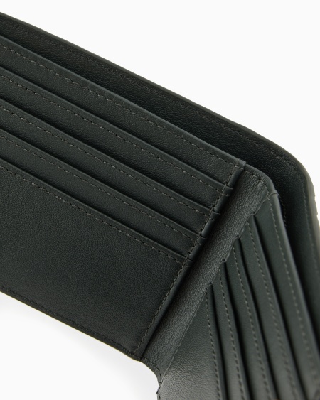 Armani Cartera Plegable De Piel Con Motivo En Relieve Integral