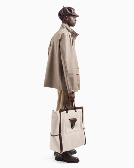 Armani Cazadora Con Cremallera Completa De Grisalla Con Acabado Sedoso Laminado