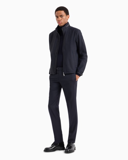 Armani Cazadora Con Cremallera Completa De Nailon Y Capucha Extraíble