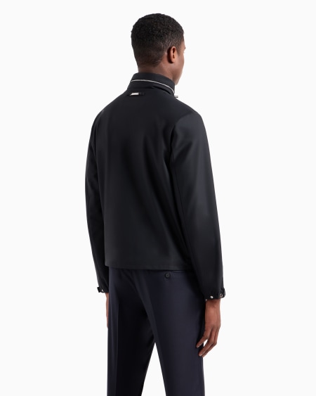 Armani Cazadora Con Cremallera Completa De Nailon Y Capucha Extraíble