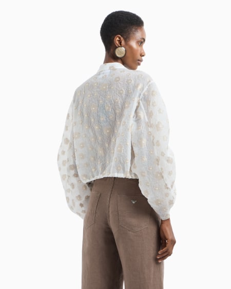 Armani Cazadora De Fil Coupé Con Motivo Floral Integral