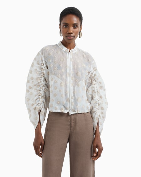 Armani Cazadora De Fil Coupé Con Motivo Floral Integral